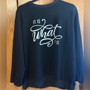 Black Graphic Women's Sweater